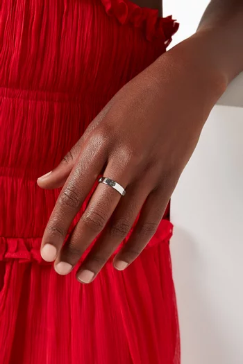 خاتم ميلر مرصع بحلي ستانلس ستيل