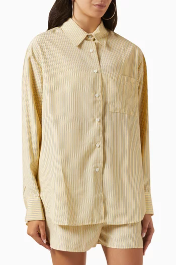 قميص أكسفورد لوي مخطط قماش قمصان منسوج