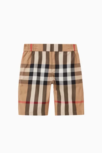 Halford Chequered Print Shorts in Cotton