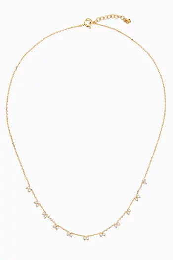 Tiny Pearl Necklace in Gold-vermeil