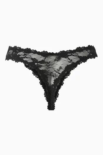 Stretch Lace Dipped Thong