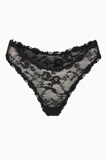 Stretch Lace Dipped Thong