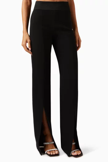 Ariah Front Slit Pants in Acetate-blend