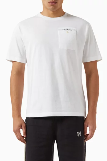 Logo-tape Pocket T-shirt in Cotton-jersey