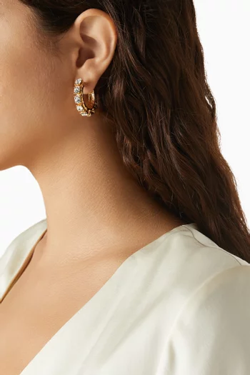 Parelie Hoop Earrings in 24kt Gold-plated Metal