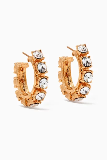 Parelie Hoop Earrings in 24kt Gold-plated Metal