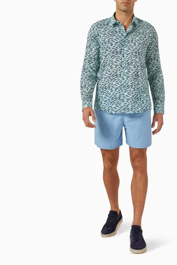 Caracal Printed Shirt in Organic Voile