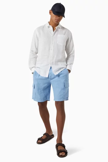 Baie Bermuda Shorts in Linen