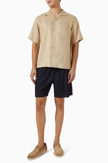 قميص نول فضفاض كتان