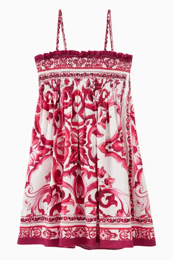 Majolica-print Dress in Cotton