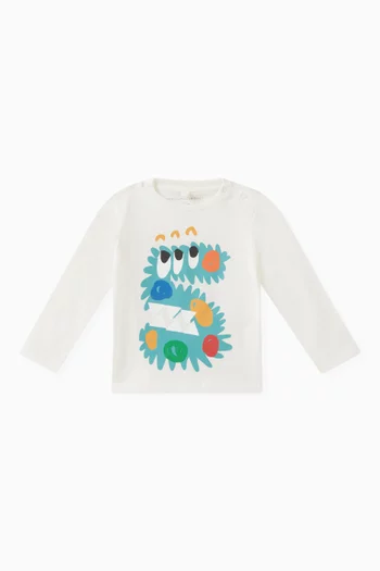 Monster-print T-shirt in Cotton