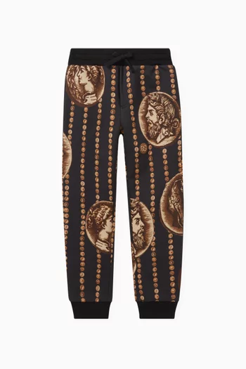 All-over Coin-print Joggers in Cotton-jersey