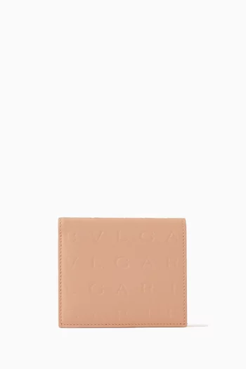Logo Infinitum Compact Wallet in Calf Leather