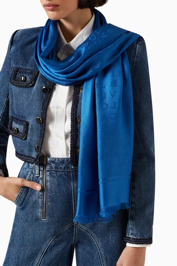 Logomania Stole in Silk