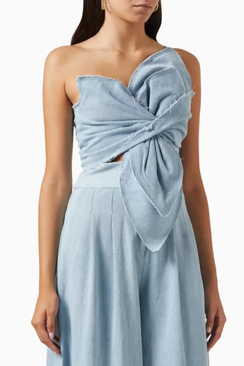 Orchid Crop Top in Chambray
