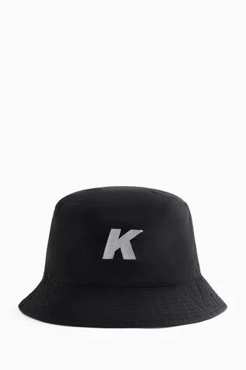Logo-embroidered Bucket Hat in Cotton-blend