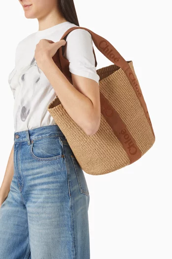 Large Woody Tote Bag in Paper Raffia