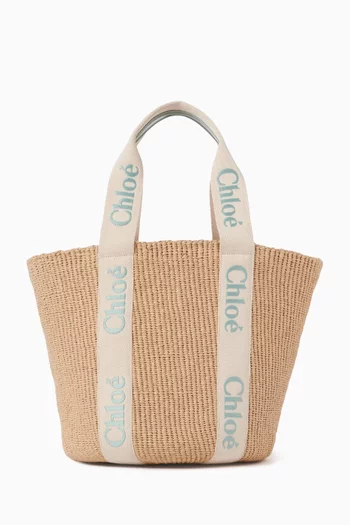 Large Woody Tote Bag in Paper Raffia