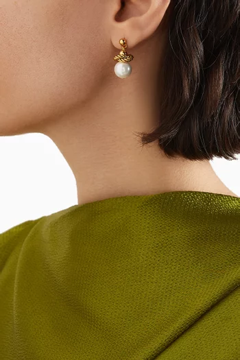 أقراط أودري نحاس مطلي بالذهب