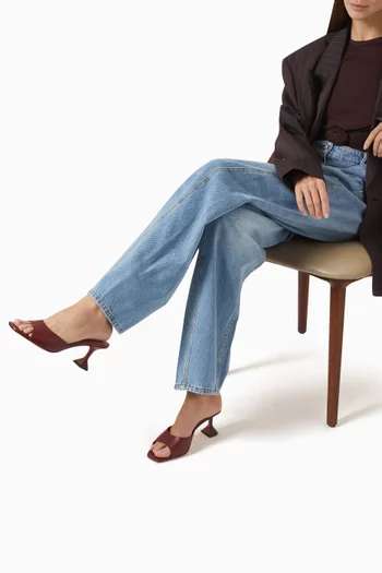 Lupita 70 Mule Sandals in Nappa Leather