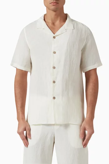 Short-sleeved Shirt in Linen