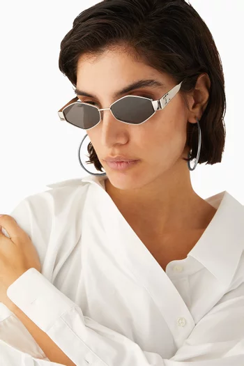 Octagonal Sunglasses in Metal