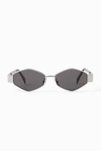 Octagonal Sunglasses in Metal