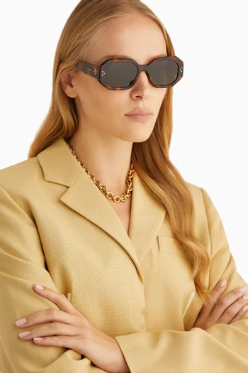 نظارة شمسية بتصميم مستطيل أسيتات