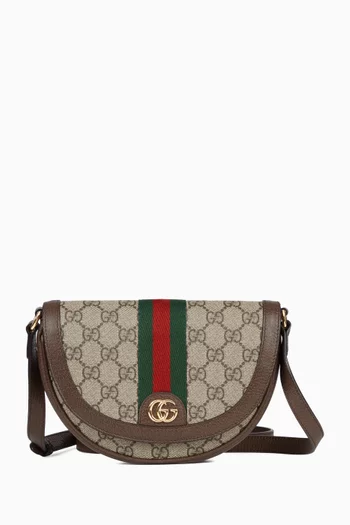 Mini Ophidia Shoulder Bag in GG Supreme Canvas