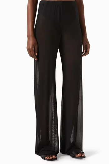 Wide-leg Pants in Mesh