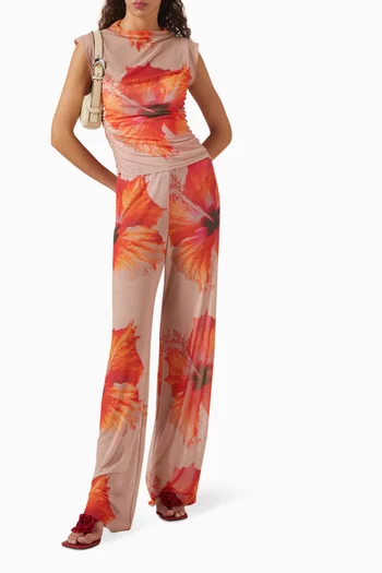 Wide-leg Pants in Mesh