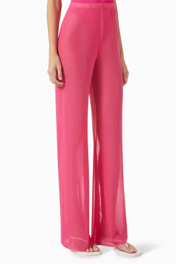 Wide-leg Pants in Mesh