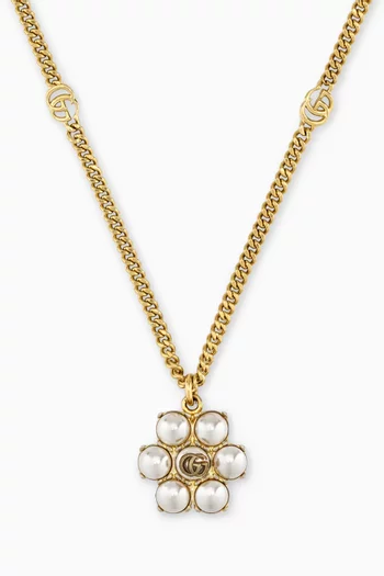 Pearl Double GG Necklace