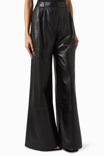 Luminosity Wide-leg Pants in Leather