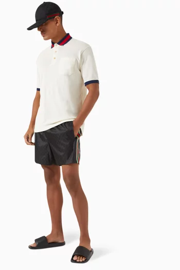 GG Jacquard Swim Shorts in Nylon
