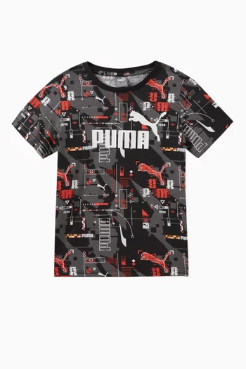 All-over Print T-shirt in Cotton