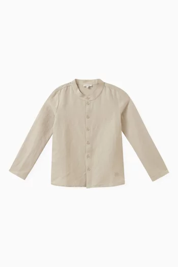 Austin Shirt in Organic Cotton-Linen Blend