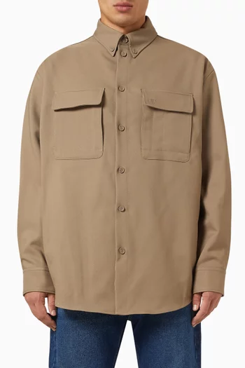 Military Overshirt in Cotton