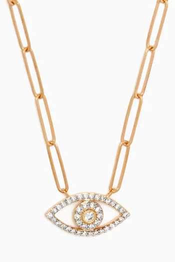 Youth Paperclip Diamond Necklace in 18kt Gold