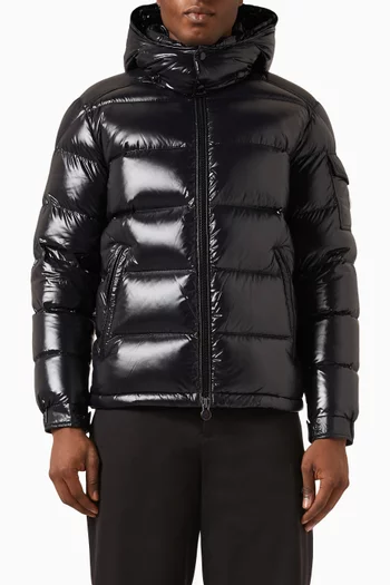 جاكيت مايا قصير ببطانة زغب نايلون لامع