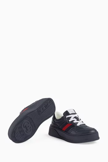 Logo-detail Chunky Sneakers in Leather