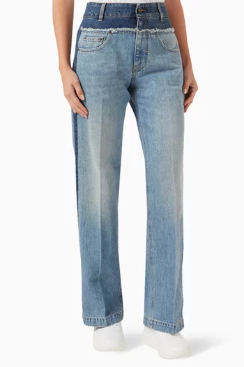 Panelled Jeans in Denim