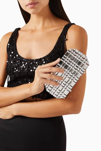 Sierra Mirror Clutch in Acrylic