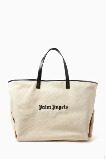 Medium Logo-embroidered Tote Bag in Canvas