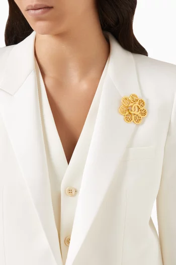 CC Arabesque Flower Brooch