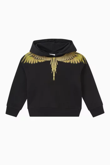 Iconic Wings Printed Hoodie in Cotton