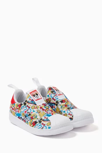 x Mickey Mouse Child Superstar 360 Sneakers in Lycra and Mesh
