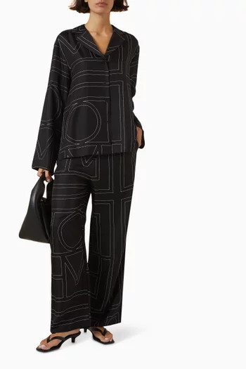Monogram Pyjama Top in Silk