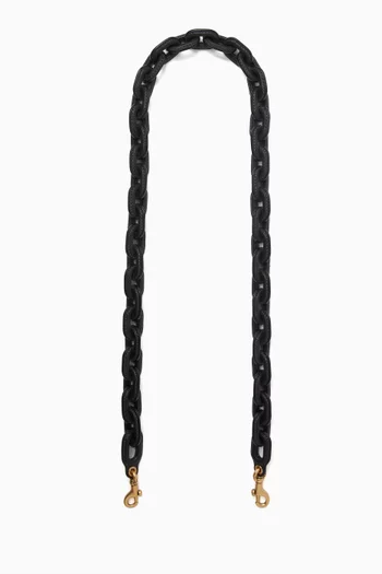 Covered Chain Strap in Leather