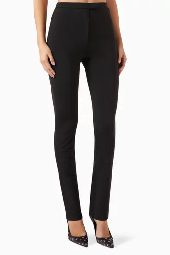 Logo-embroidered Tailored Leggings in Compact Jersey